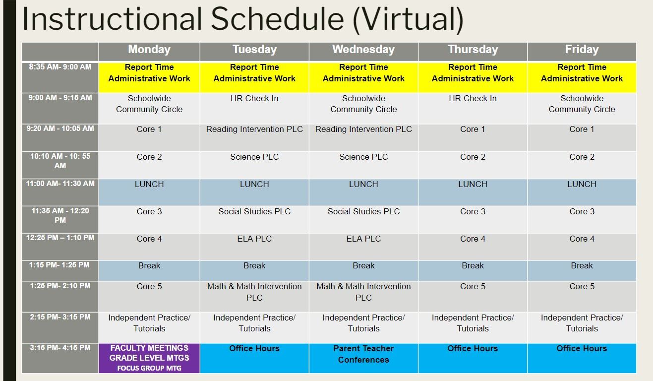 Schedule Schedule